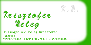 krisztofer meleg business card